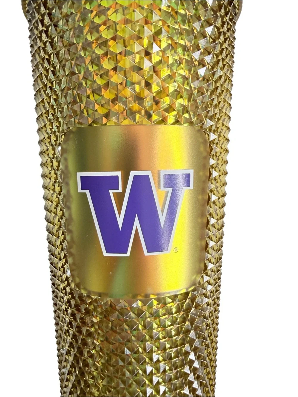 Starbucks University of Washington Gold Studded Venti Cold Cup Tumbler NEW!
